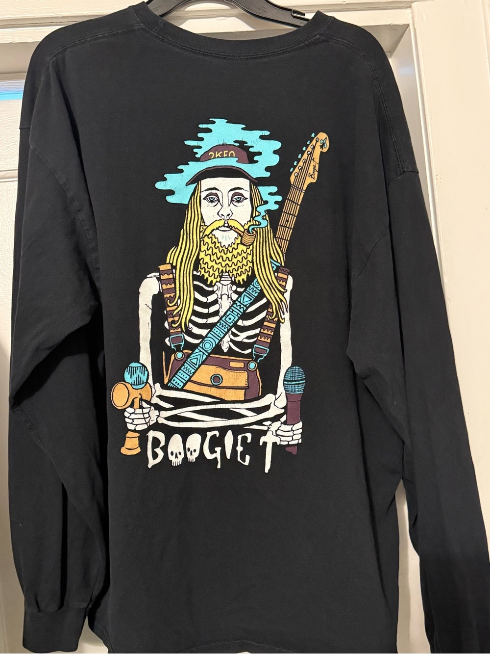 Boogiet Black Graphic Long Sleeve Tee